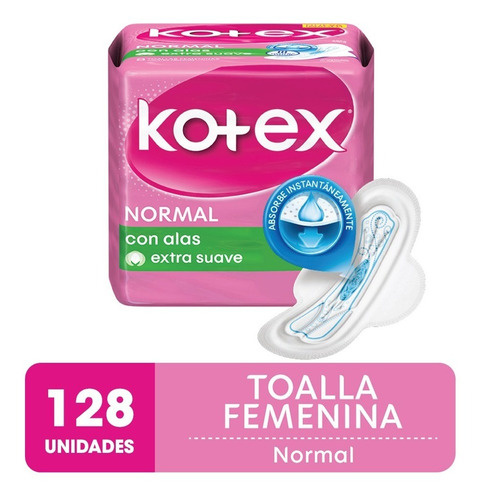 Toalla Femenina Kotex Normal X 32 Pack X 4