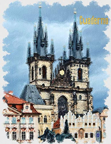 Cuaderno: Praga Pintura De Arte - A4 Cuadricula 5 X 5 Mm 100
