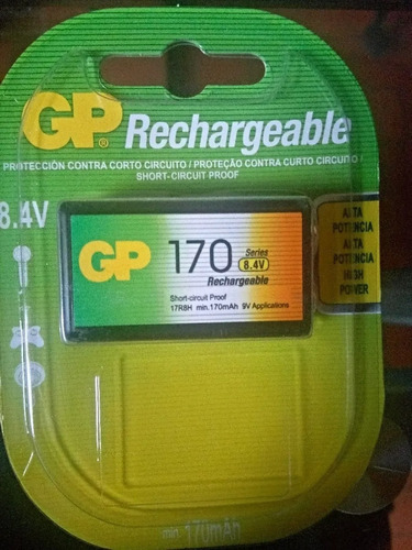 Pila Recargable 9v 170 Mah Marca Gp * Unidad