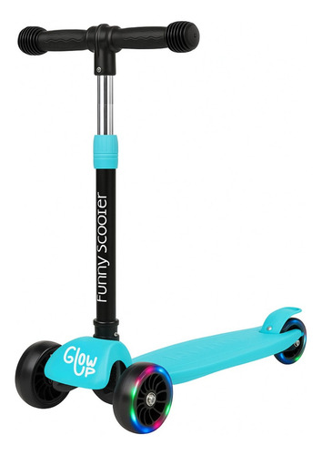 Scooter Infantil Glowup Calipso Niño Niña Con Luces Led Plegable Altura Ajustable 4 Niveles Ruedas Triplas Estables Freno Trasero Desde 3 Años | Soporta hasta 50kg | Monopatín De Pie Seguro Y Liviano