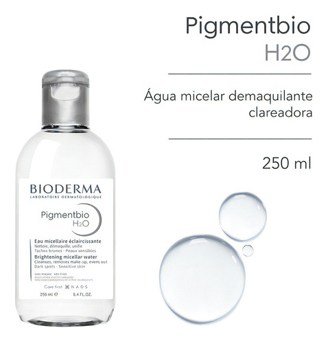 Água Micelar Pigmentbio H2o Clareadora 250ml Bioderma