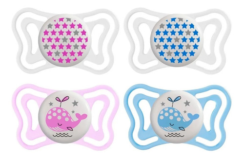 Imagen 3 de 6 de Chupete Ultra Liviano Physio Light Chicco Pack X2 De 2 A 6m