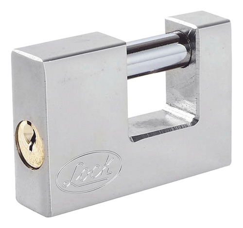 Candado Lock Para Cortina Metálica Llave 70mm Nivel 6 Color Plata