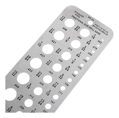 - Calibrador De Acero Inoxidable, Tamaño De Broca A