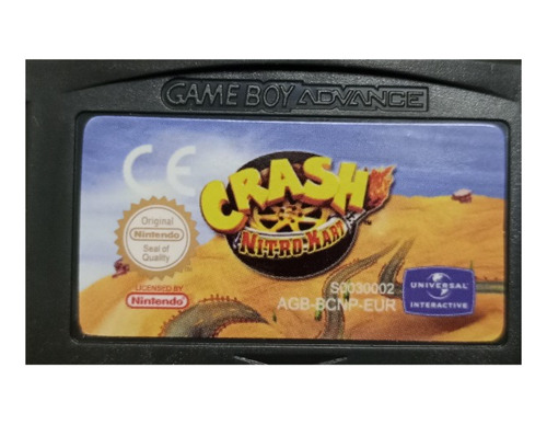 Crash Bandicoot Nitro Kart Para Game Boy Advance, Nds. Repro