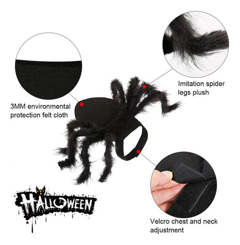 T Disfraz De Araña Para Mascotas De Halloween Para Perro