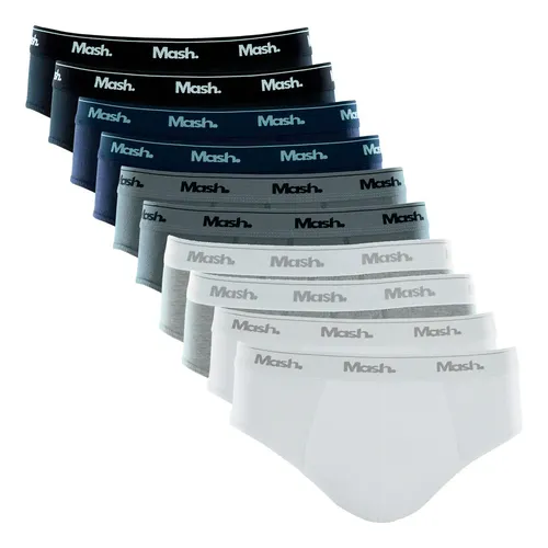 Kit 10 Cuecas Masculino Slip Mash De Algodão