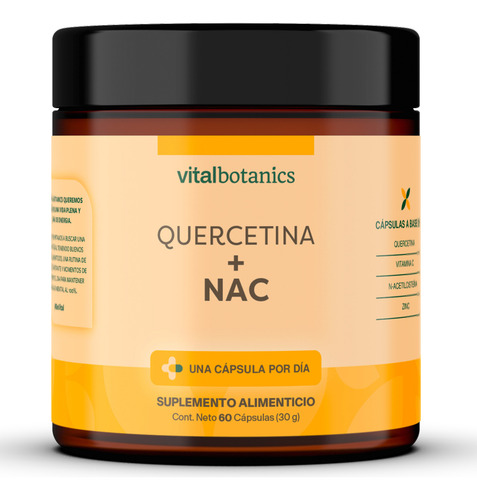Quercetina + Nac 60 Capsulas A Base De Quercetina, Nac, Zinc