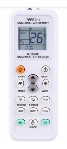 Control Remoto Aire Acondicionado Universal  K-1028e