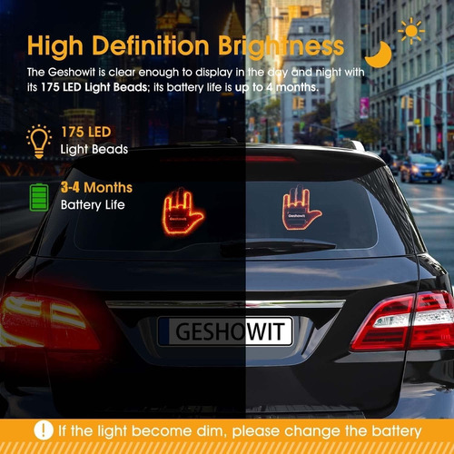 Luz De Dedo Del Coche Con Control Remoto, Con 4 Gestos