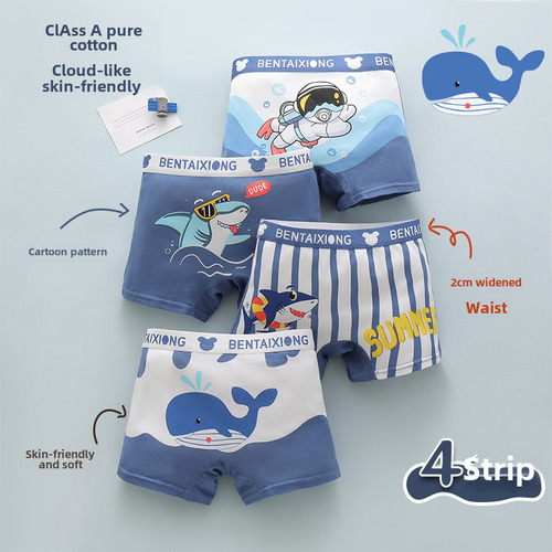 Calzoncillos De Algodón Para Niños, Ropa Interior Cómoda