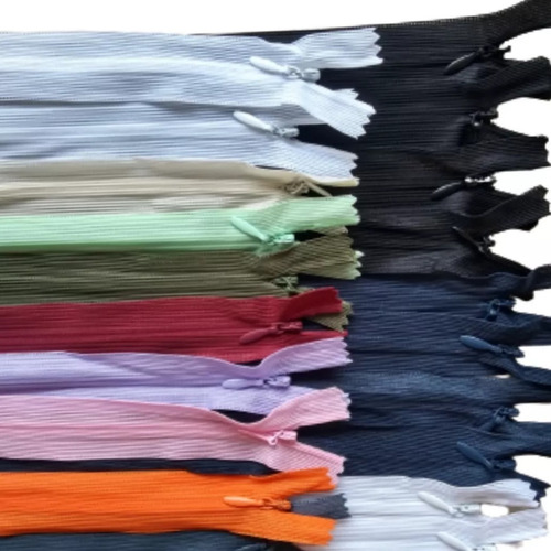 20 Zíperes 50cm Invisíveis - Várias Cores
