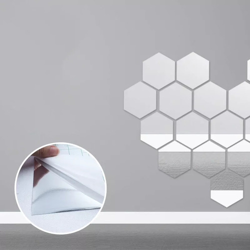 Adhesivo De Pared Cuadrado Con Espejo De 50 X 200 Cm