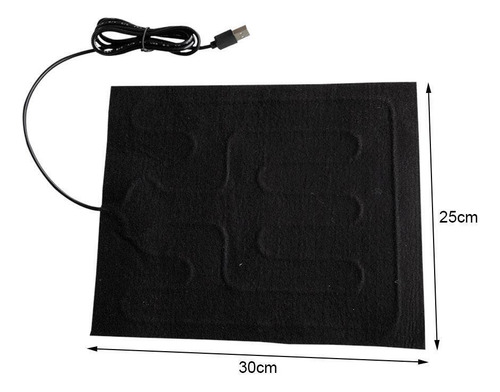 Almofada De Aquecimento Usb De 25x30cm 10w Folha Aquecida Do
