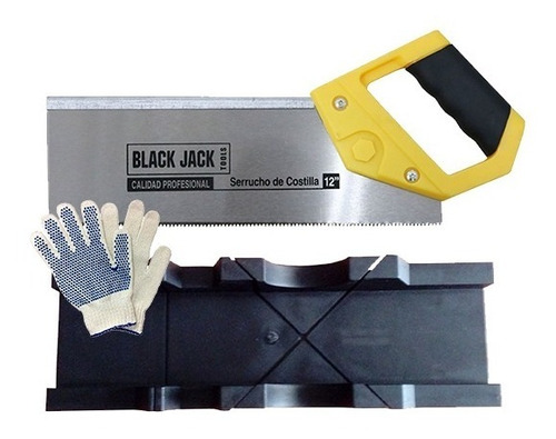 Serrucho Costilla 12 Pu C106 Black Jack + Caja Ingletes C111