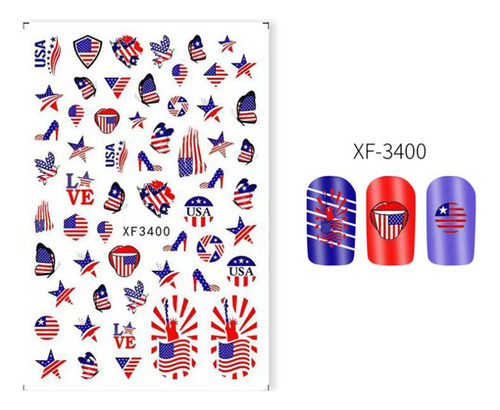4 X 5 Hojas Diseños De Bandera Americana Decoración De