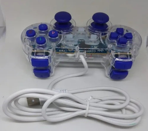 Imagen 2 de 5 de Joystick Usb K800 Transparente Con Luz Led