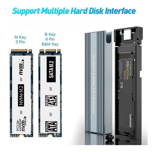 Case Para Ssd M2 Nvme Adaptador Para Disco Duro