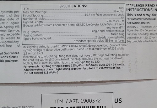 Juego De Cámaras De Cristal De Hielo Ge De 20-conde 100 Led