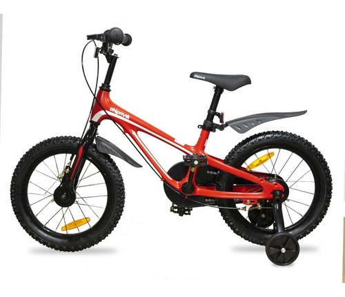 Bicicleta paseo RoyalBaby Chipmunk Moon R16 16" frenos caliper color rojo con ruedas de entrenamiento  