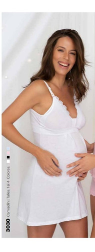 Camison Maternal Embarazada Amamantar Algodón Mc 3030