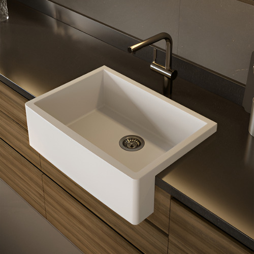 Cuba Akkor Farm Sink 55cm Ssm Cozinha Estilo Fazenda Avental Cor Branco