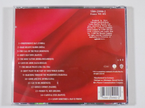 David Byrne Rei Momo Cd Francia Latín Samba Salsa 1989 (Usado)