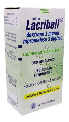 Lacribell 1 + 3mg Solução Oftálmica Frasco Com 15ml