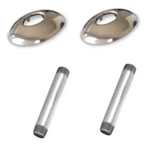Comprar Par Niple Inoxidable 1\u002F2  Y Roseta Metálica Para Radiador 