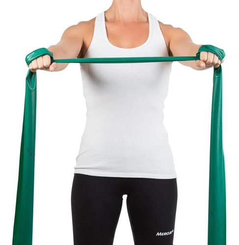 Imagem 2 de 5 de Faixa Elástica Para Exercícios Forte Verde - Mercur