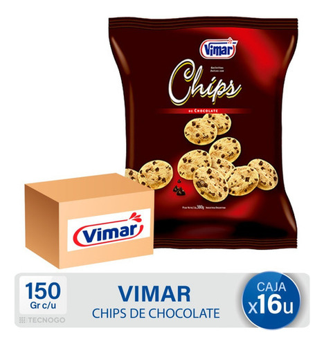 Caja Galletitas Vimar Con Chips De Chocolate Pack Bulto