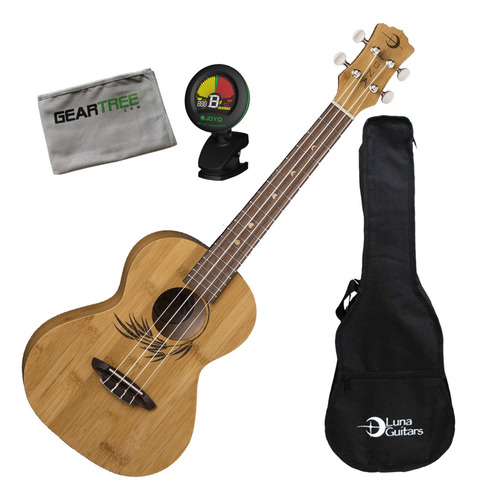 Ukelele Bambu Bolsa Afinador