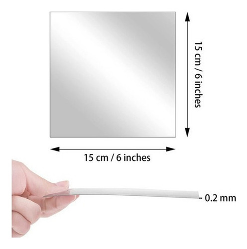 Adhesivo De Pared Cuadrado De Espejo De Cerámica De 32 Pieza