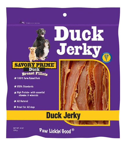 400 Natural Duck Jerky Dog Treats, 8 Oz