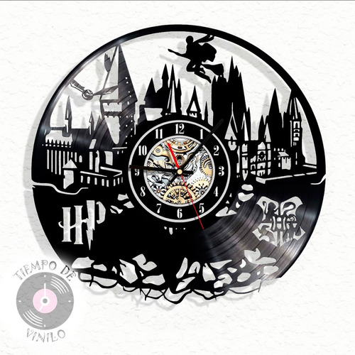 Reloj De Pared Harry Potter Elaborado En Disco De Lp