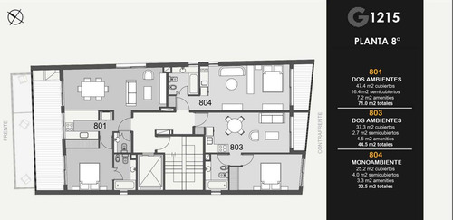 Venta Departamento Dos Ambientes En Barrio Norte