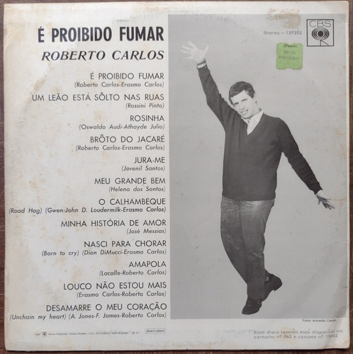Lp Roberto Carlos É Proibido Fumar 1971 Vg Vinil (Usado)