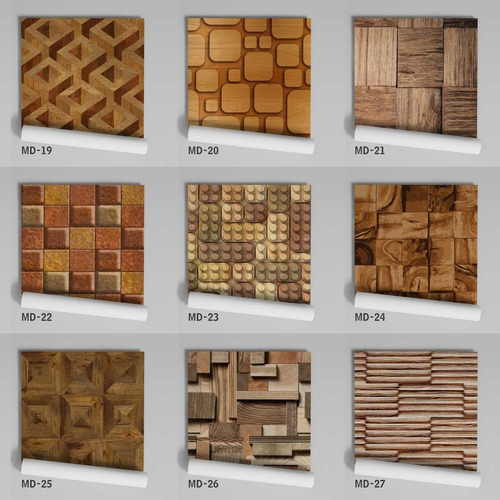 Imagem 5 de 9 de Papel De Parede Adesivo Madeira Filetes Md-02 - 36 Unidades