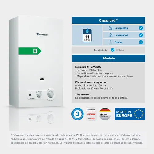 Calefont A Gas Glp 11 Litros Bosch