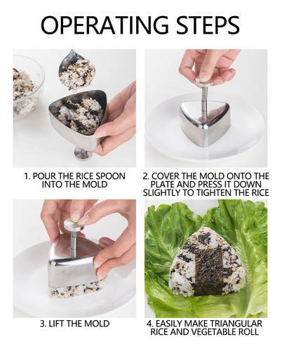 Molde Para Rollos De Arroz Y Verduras De Acero Inoxidable E