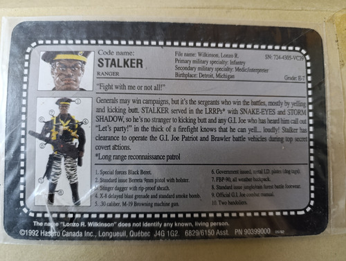 Figura Gi Joe Stalker Muñeco 30 Cm Sólo Para Entendidos (Usado)