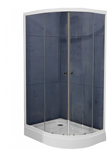 Shower Door Y Receptaculo Curvo 80x100x180  A Muro Izquierdo