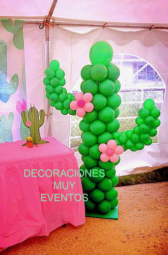 Cactus De Globos Globo, Escultura Escenografía Ambientación