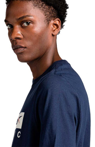 Playera Reebok Azul Para Hombre