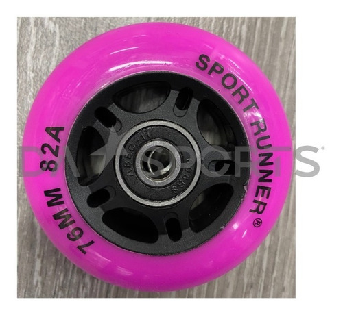 Ruedas Sport Runner En Goma Para Patín 76mm X 4 +rodamiento