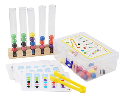 Juego Montessori De Motricidad Clasificacion Tubos De Ensayo