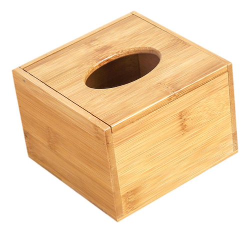 Caja De Pañuelos De Bambú, Dispensador De Tejido Facial S