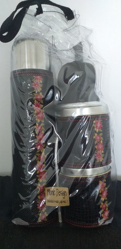 Set Matero Varios Diseños Termo 1 Litro Mate Accesorios