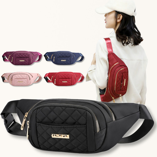 Cangurera Deportiva De Viajeimpermeable Amplia Capacidad Violeta Liso