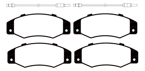 Pastillas De Freno Delanteras P/ Renault 21 Con Sensor